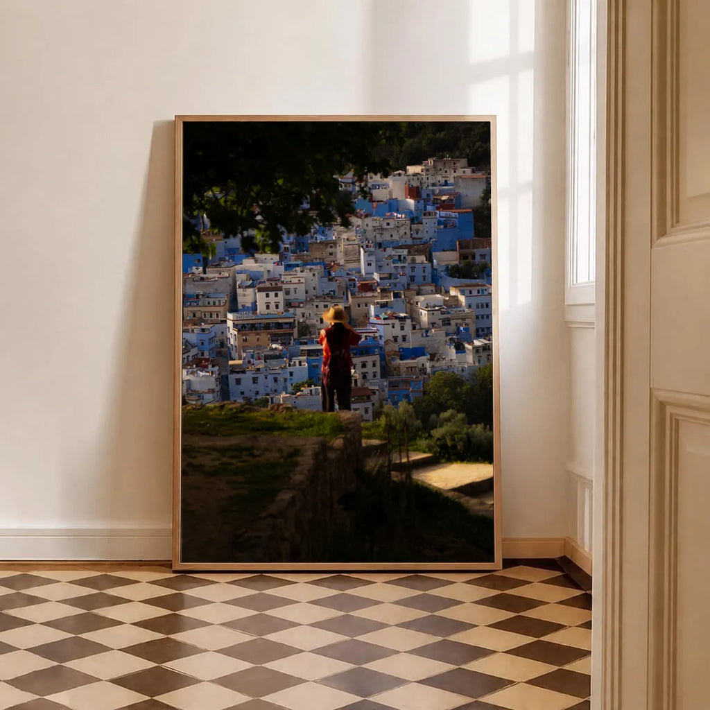 The Blue View — Enzo Benzoni limited-edition print, framed in situ (be-brave)