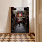 Rainy red — Enzo Benzoni limited-edition print, framed in situ (be-brave)
