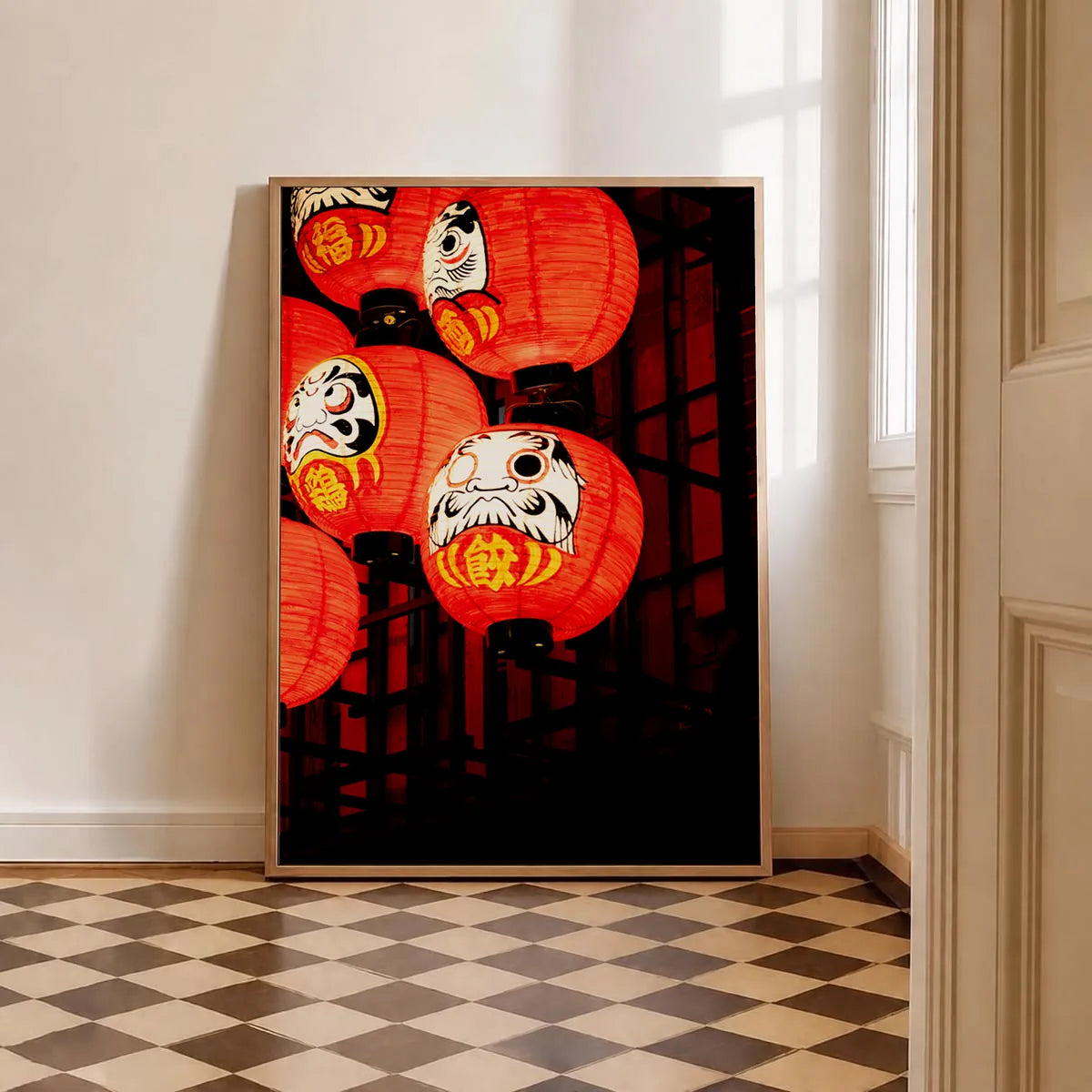 Osaka Daruma — Enzo Benzoni limited-edition print, framed in situ (be-brave)