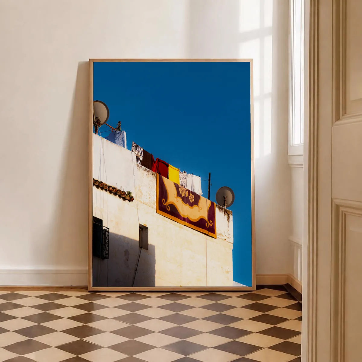 Rooftop Carpet — Enzo Benzoni limited-edition print, framed in situ (be-brave)