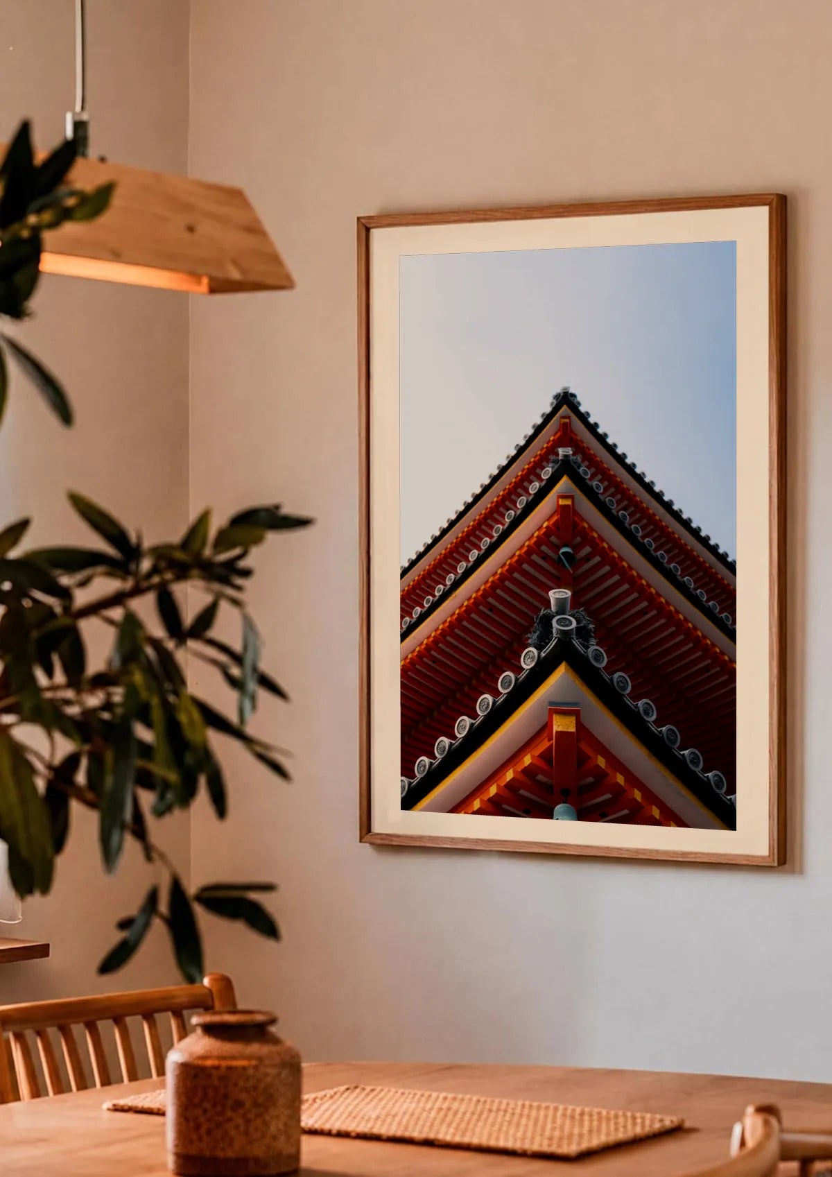 Apex — Enzo Benzoni limited-edition print, framed in situ (couple-dining)