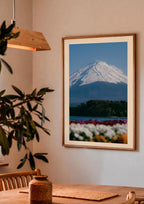 Fuji Flowers — Enzo Benzoni limited-edition print, framed in situ (couple-dining)