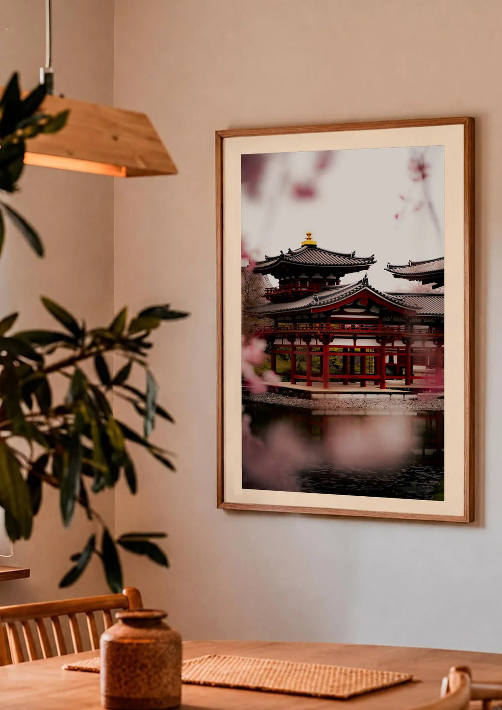 Phoenix Hall — Enzo Benzoni limited-edition print, framed in situ (couple-dining)