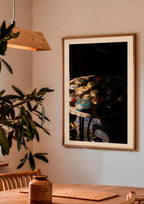 Medina Treasures — Enzo Benzoni limited-edition print, framed in situ (couple-dining)
