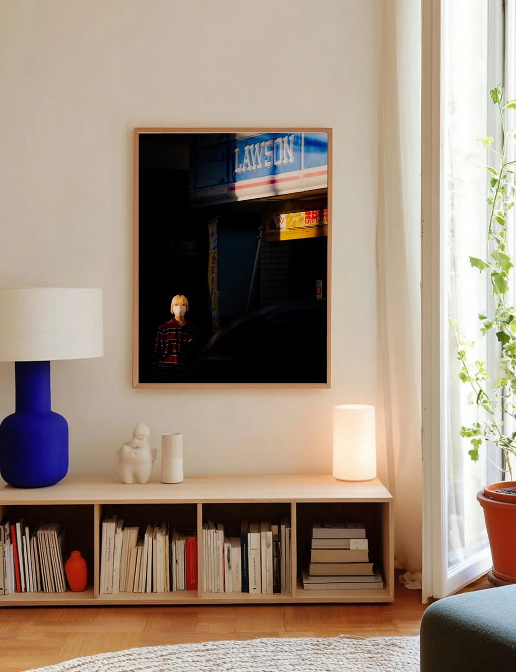 Tokyo Girl — Enzo Benzoni limited-edition print, framed in situ (line-cat)