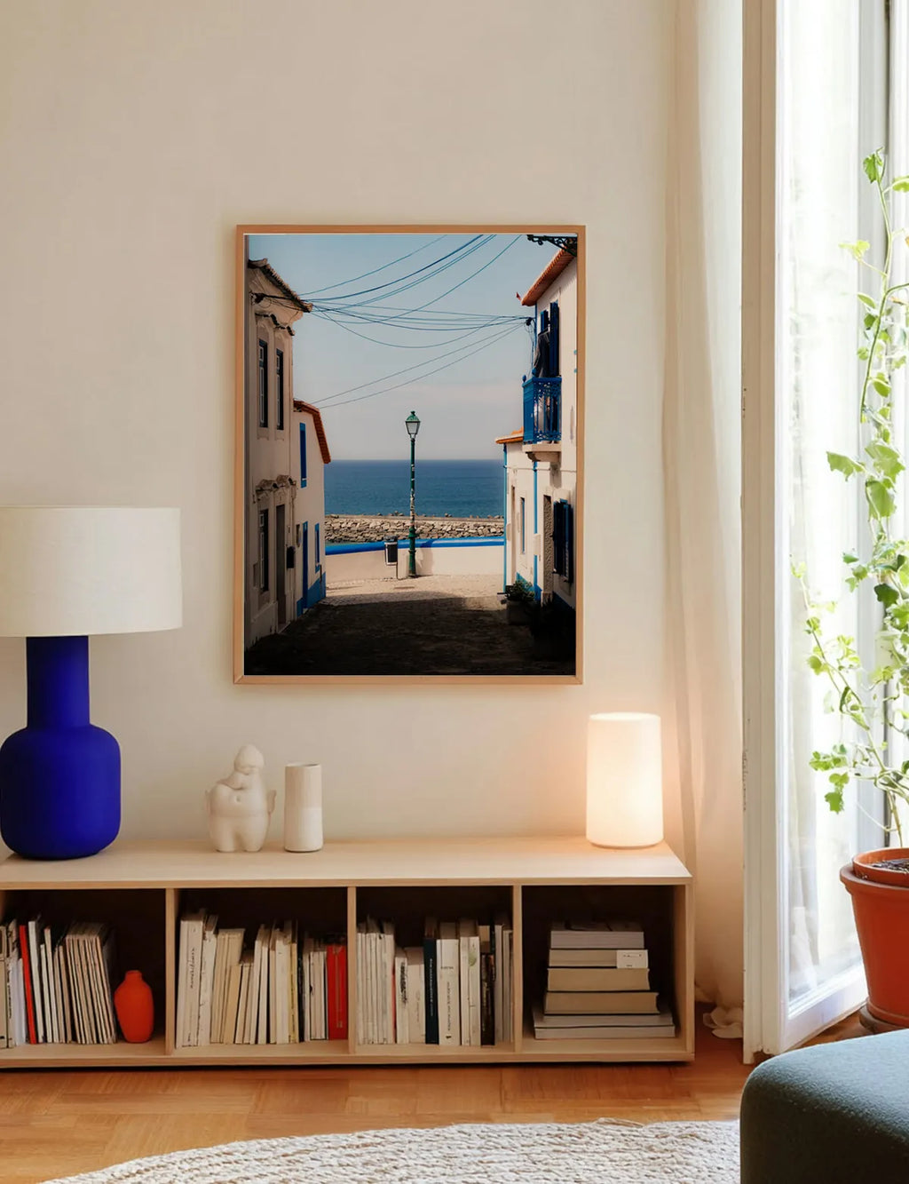 Ocean View — Enzo Benzoni limited-edition print, framed in situ (line-cat)
