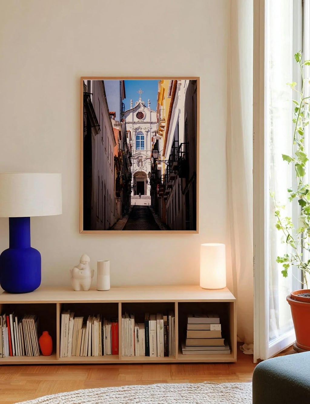 Nossa Senhora — Enzo Benzoni limited-edition print, framed in situ (line-cat)