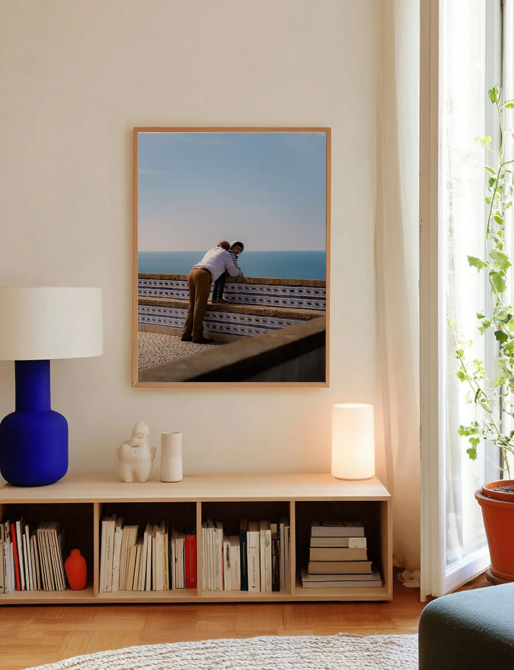 Quiet Horizon — Enzo Benzoni limited-edition print, framed in situ (line-cat)