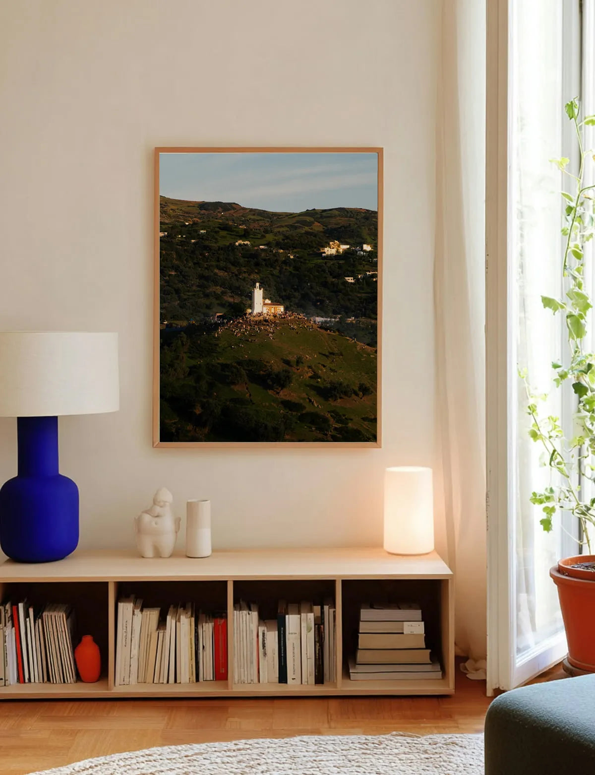Golden Hill — Enzo Benzoni limited-edition print, framed in situ (line-cat)