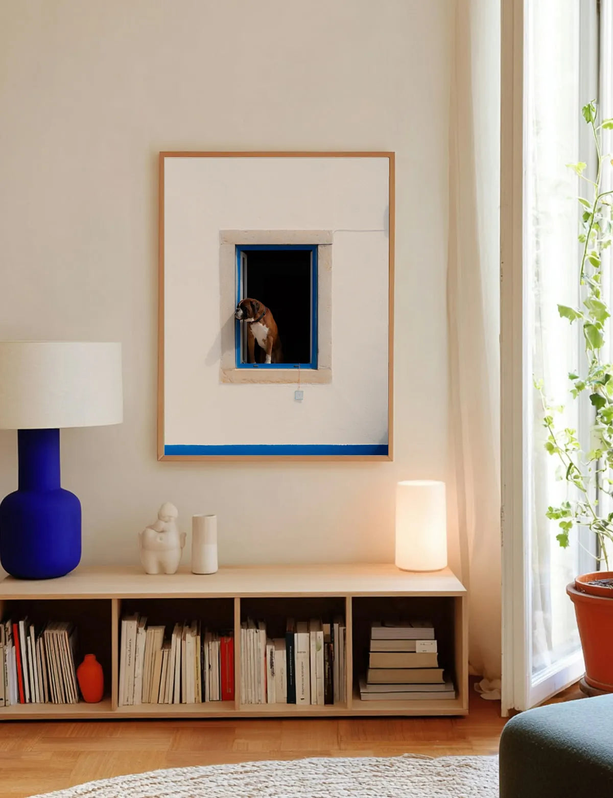 The Sentinel — Enzo Benzoni limited-edition print, framed in situ (line-cat)