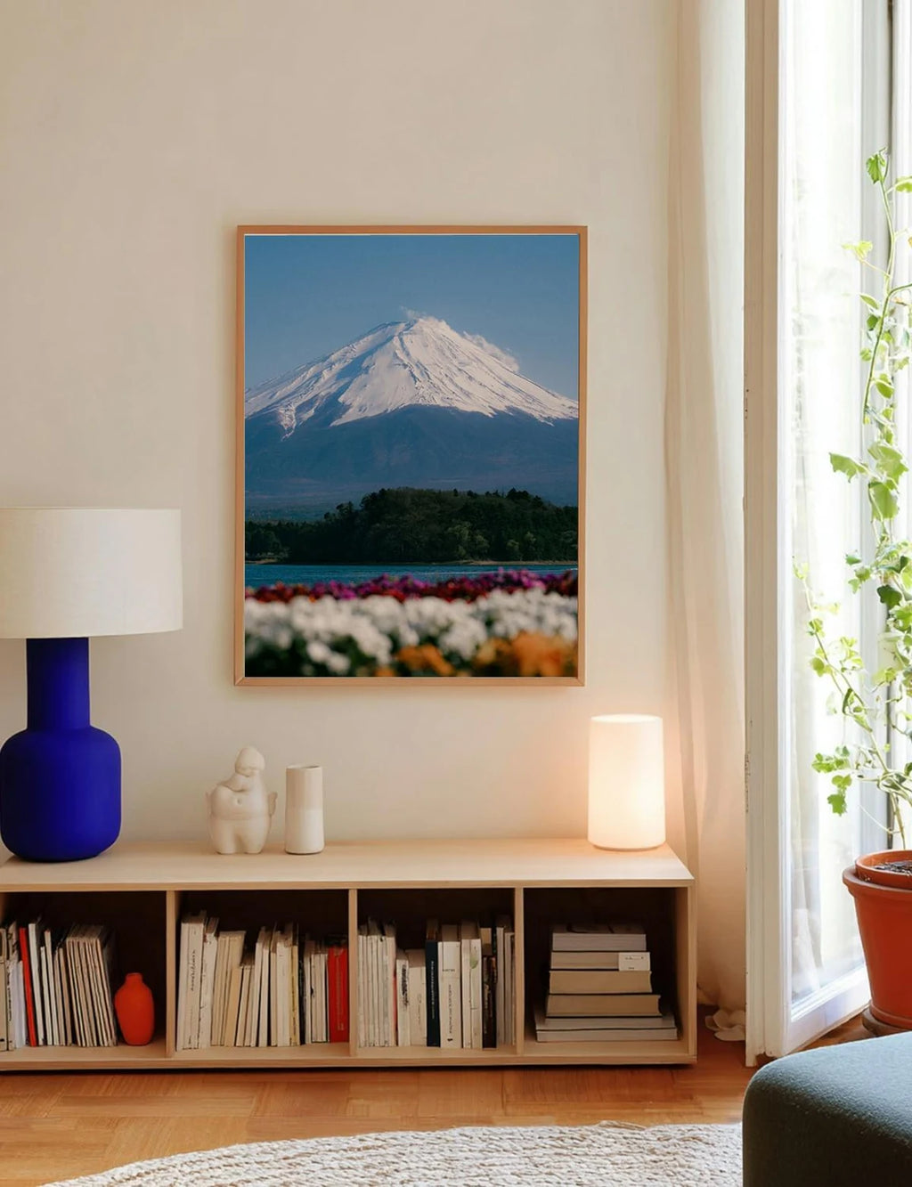 Fuji Flowers — Enzo Benzoni limited-edition print, framed in situ (line-cat)
