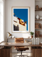 Rooftop Carpet — Enzo Benzoni limited-edition print, framed in situ (office-desk)