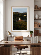 Golden Hill — Enzo Benzoni limited-edition print, framed in situ (office-desk)