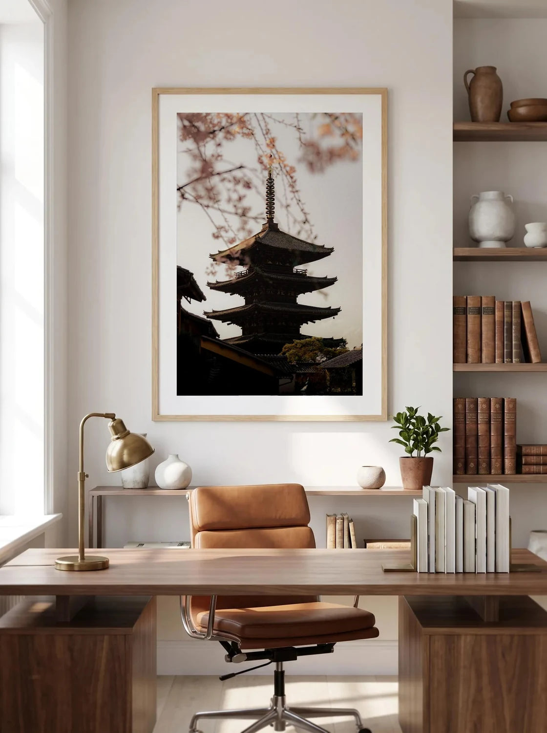 Kyoto Shades — Enzo Benzoni limited-edition print, framed in situ (office-desk)