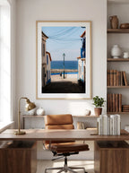 Ocean View — Enzo Benzoni limited-edition print, framed in situ (office-desk)