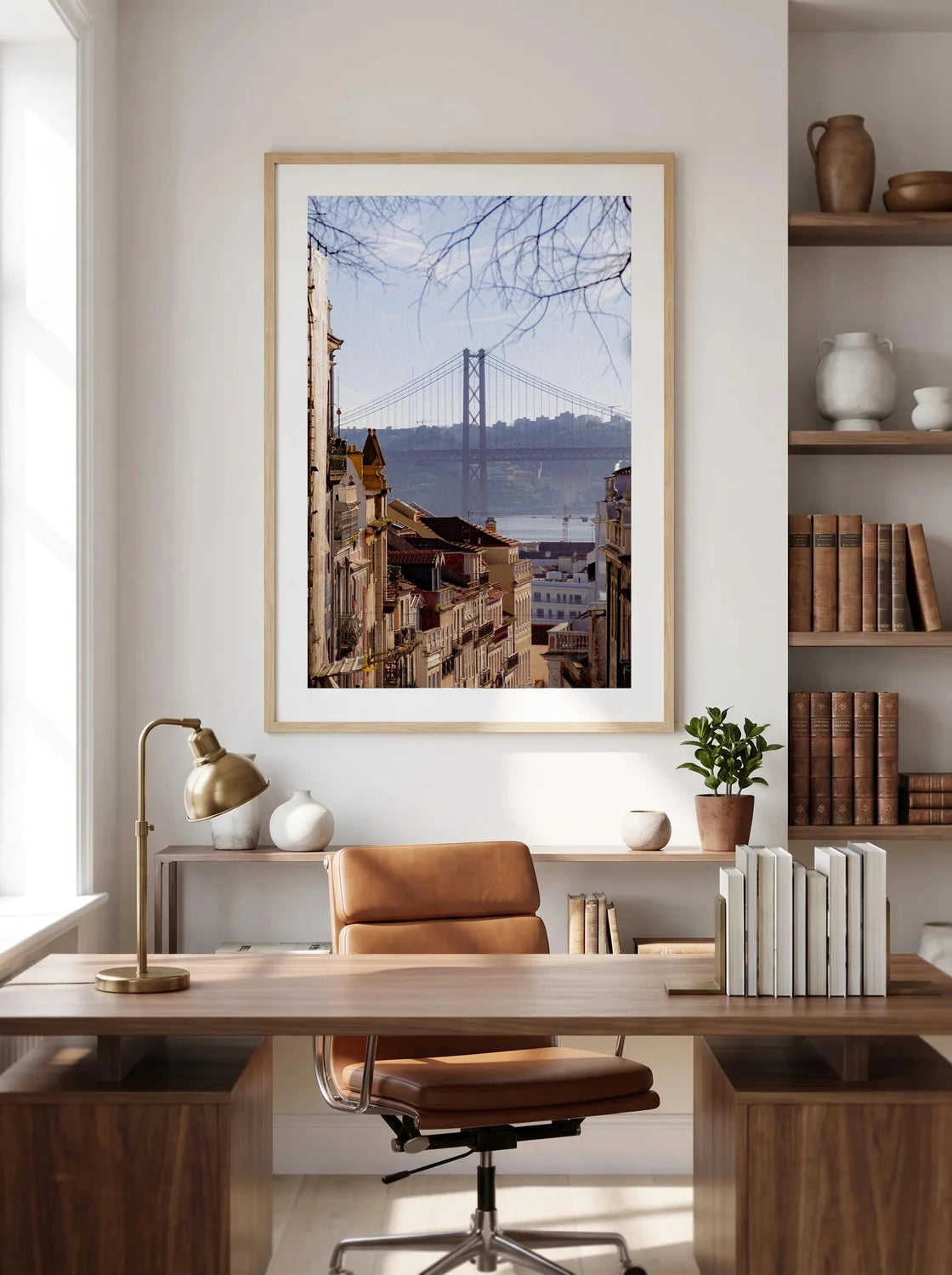 25 de abril — Enzo Benzoni limited-edition print, framed in situ (office-desk)
