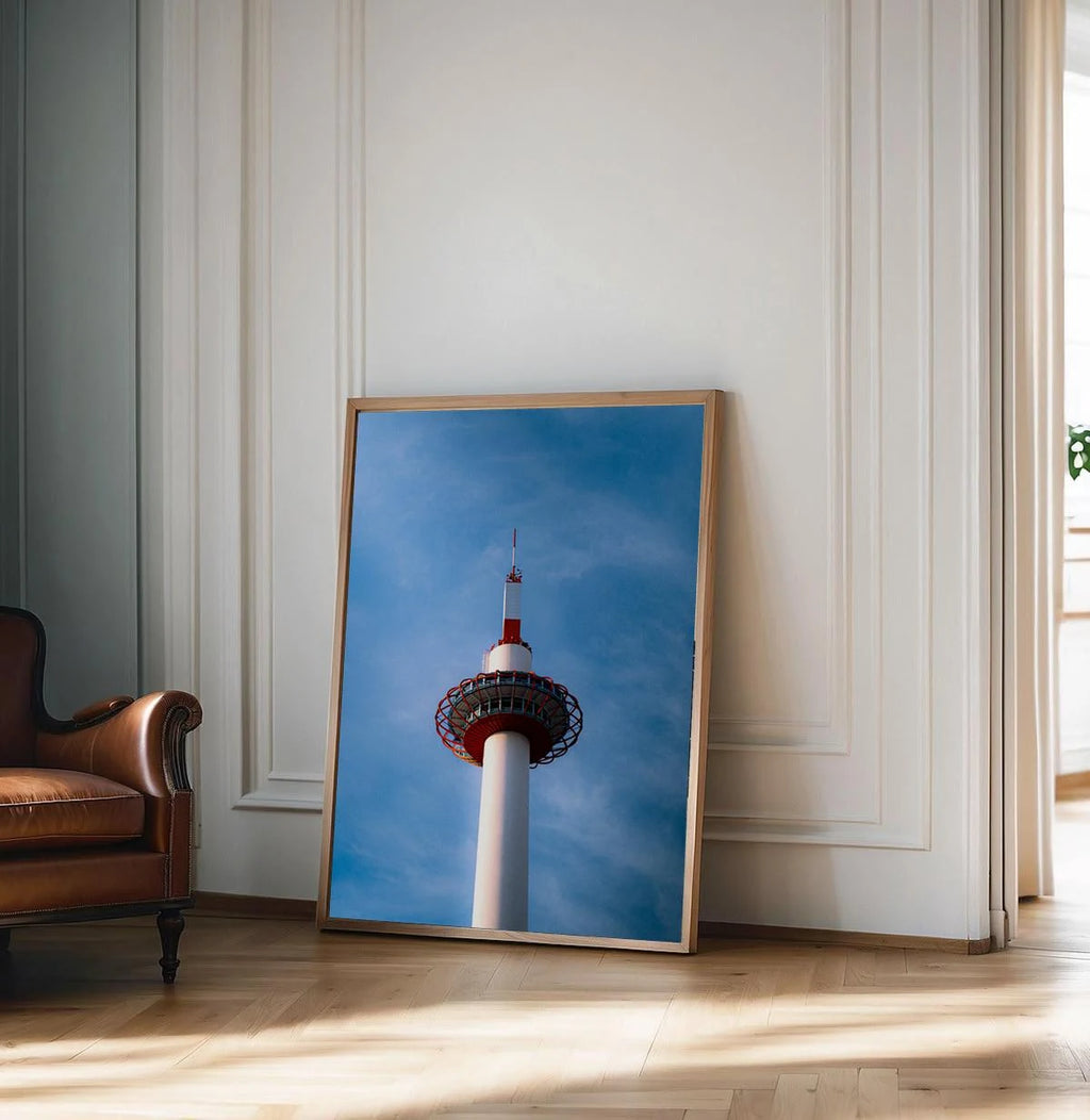Kyoto Tower — Enzo Benzoni limited-edition print, framed in situ (vinyl-dancers)