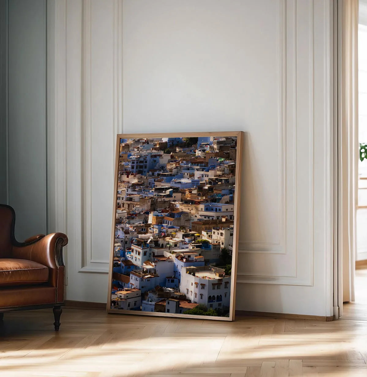 Blue Tapestry — Enzo Benzoni limited-edition print, framed in situ (vinyl-dancers)