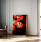 Osaka Daruma — Enzo Benzoni limited-edition print, framed in situ (vinyl-dancers)