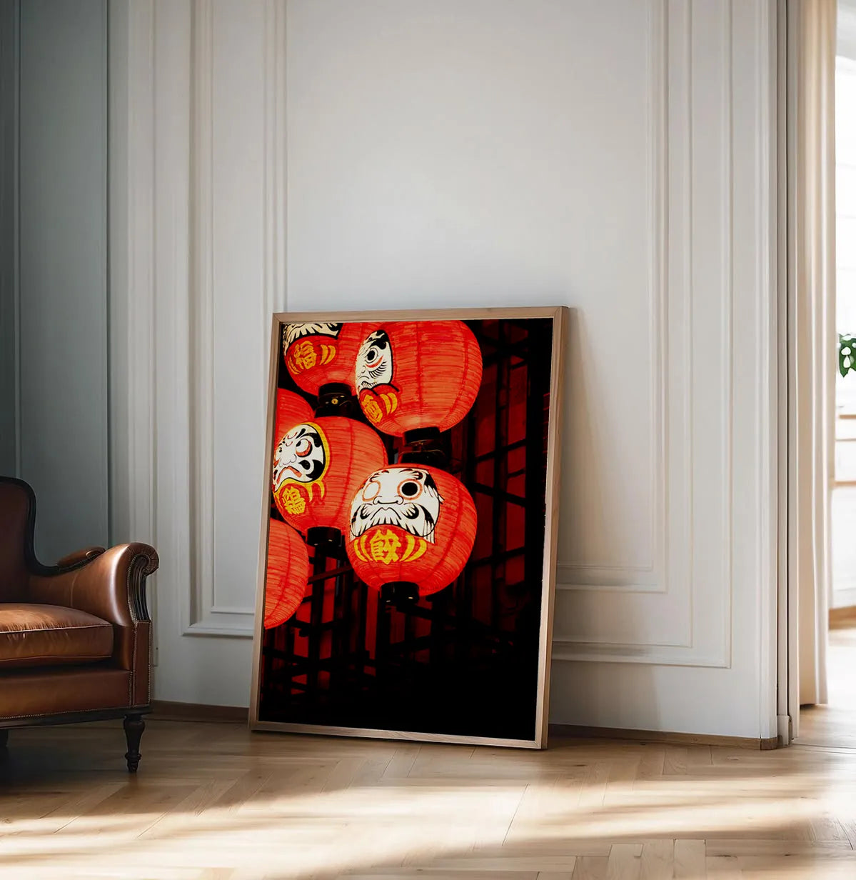 Osaka Daruma — Enzo Benzoni limited-edition print, framed in situ (vinyl-dancers)