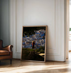 The Blue View — Enzo Benzoni limited-edition print, framed in situ (vinyl-dancers)