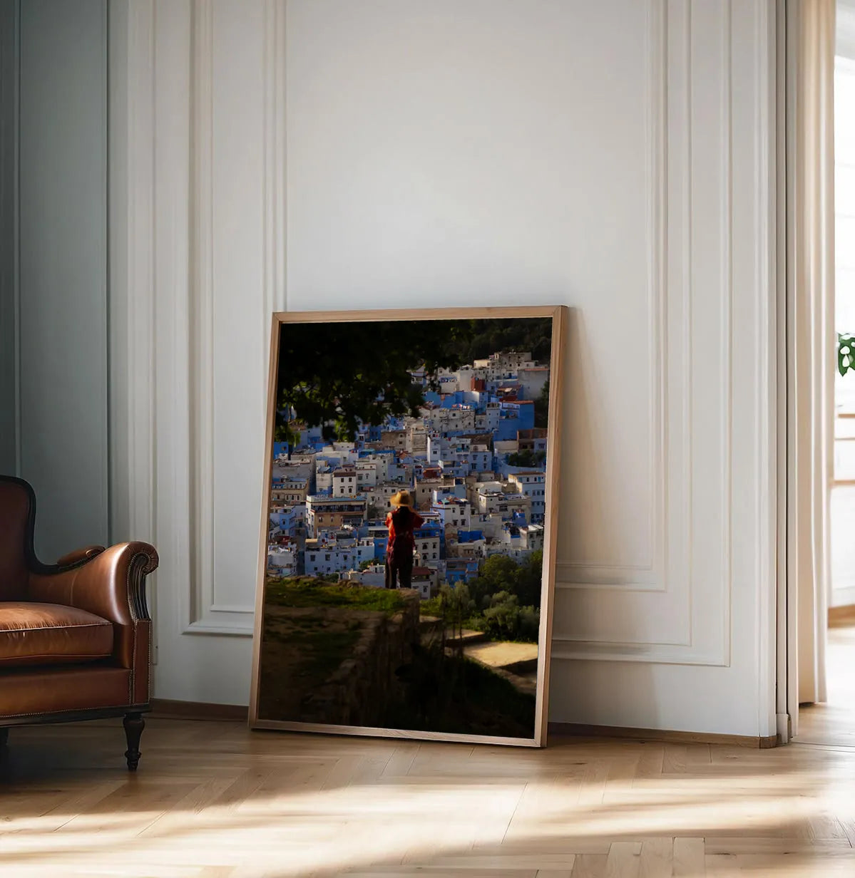 The Blue View — Enzo Benzoni limited-edition print, framed in situ (vinyl-dancers)