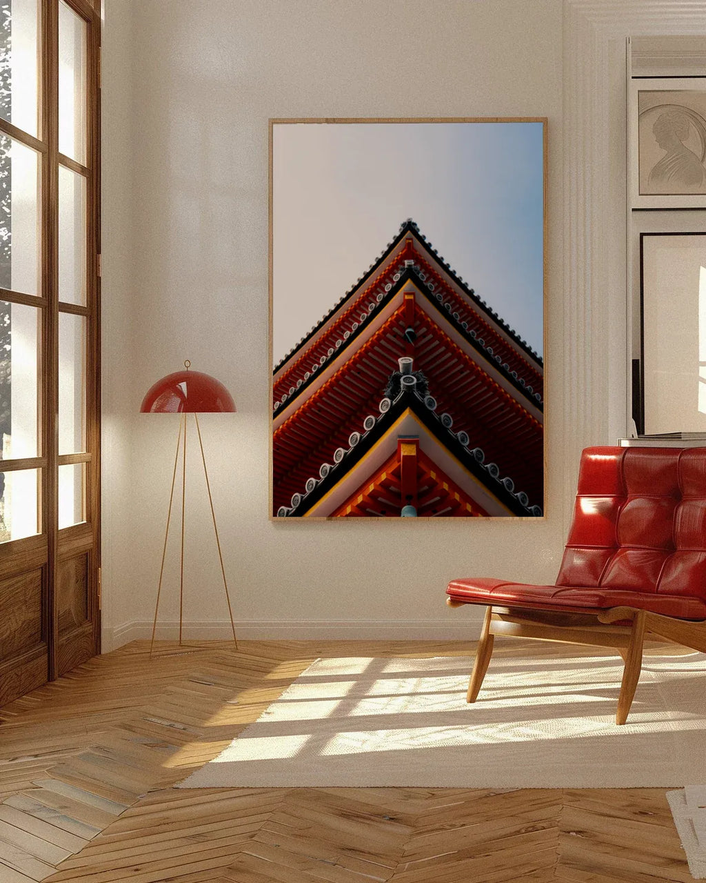 Apex — Enzo Benzoni limited-edition print, framed in situ (wine-cat)