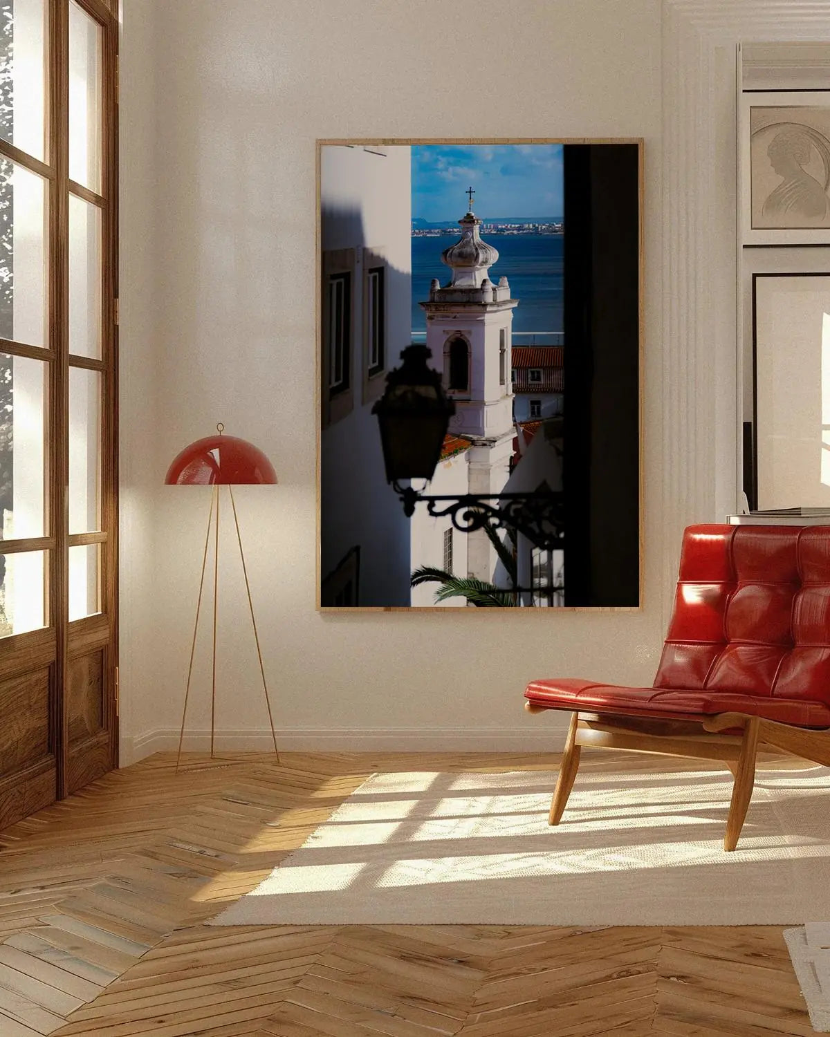 In Between — Enzo Benzoni limited-edition print, framed in situ (wine-cat)